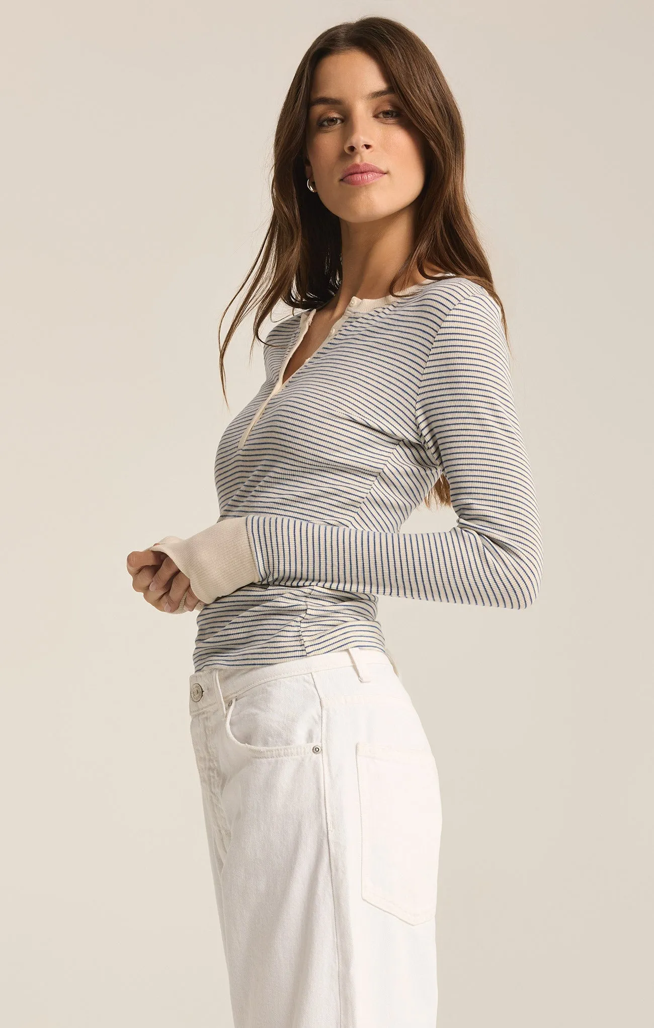 Scarlett Stripe Rib Henley sold by Z Supply product image thumbnail 3
