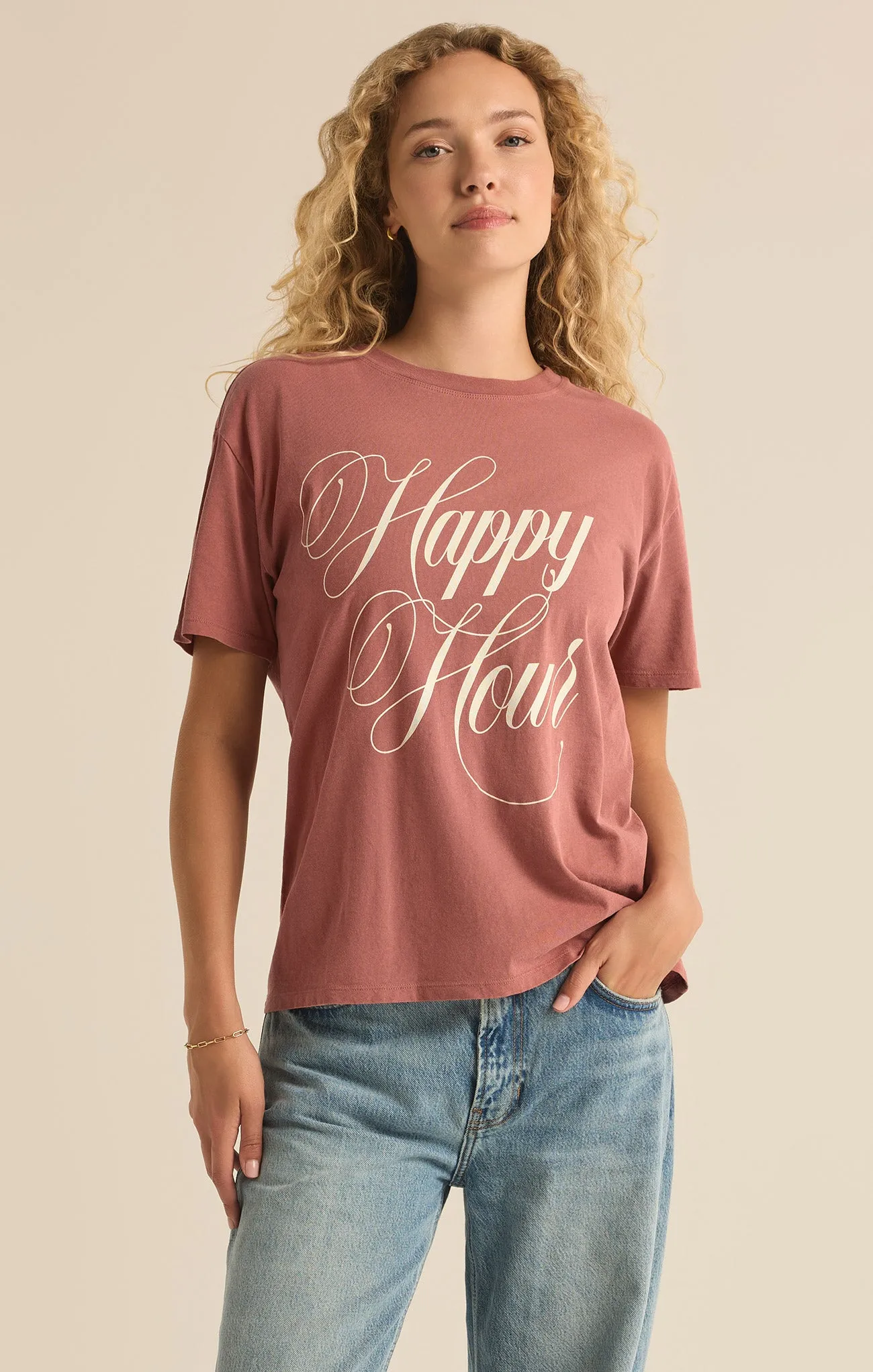 Happy Hour Boyfriend Tee sold by Z Supply product image thumbnail 5