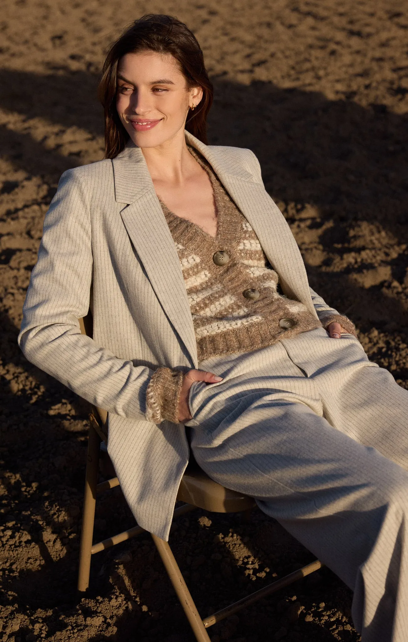 Monroe Pinstripe Blazer sold by Z Supply