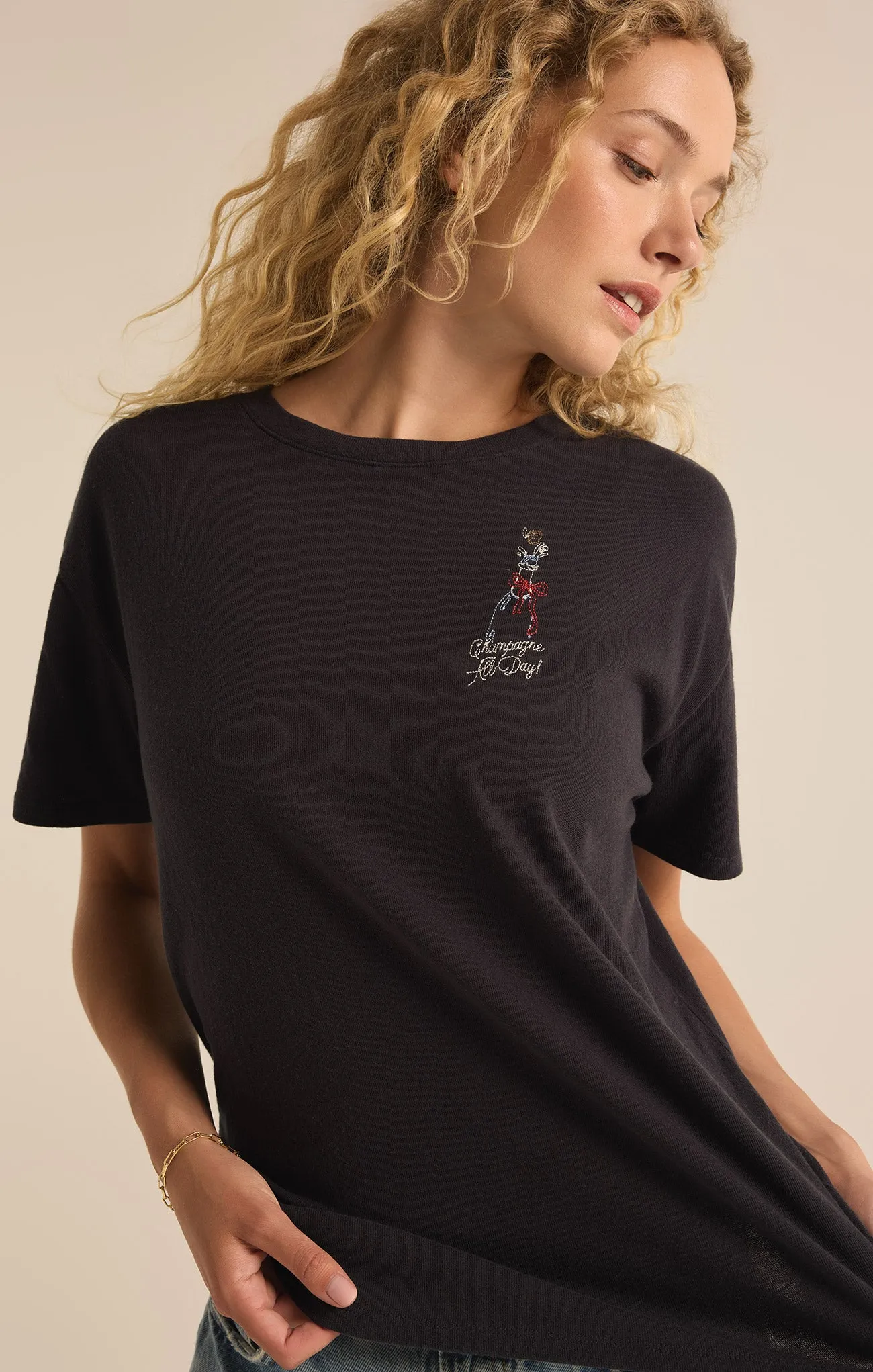 Poppin Pacific Embroidered Tee sold by Z Supply product image thumbnail 5