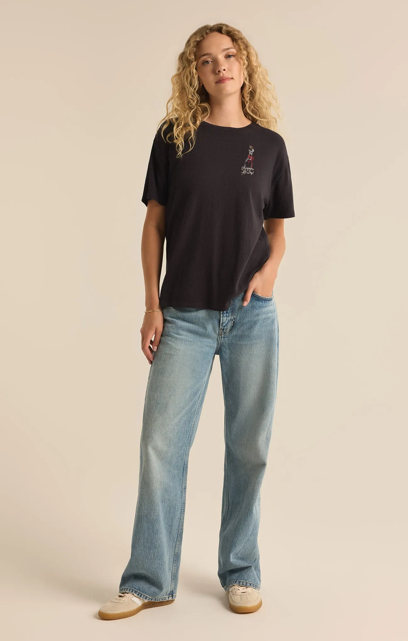 Poppin Pacific Embroidered Tee sold by Z Supply product image thumbnail 4