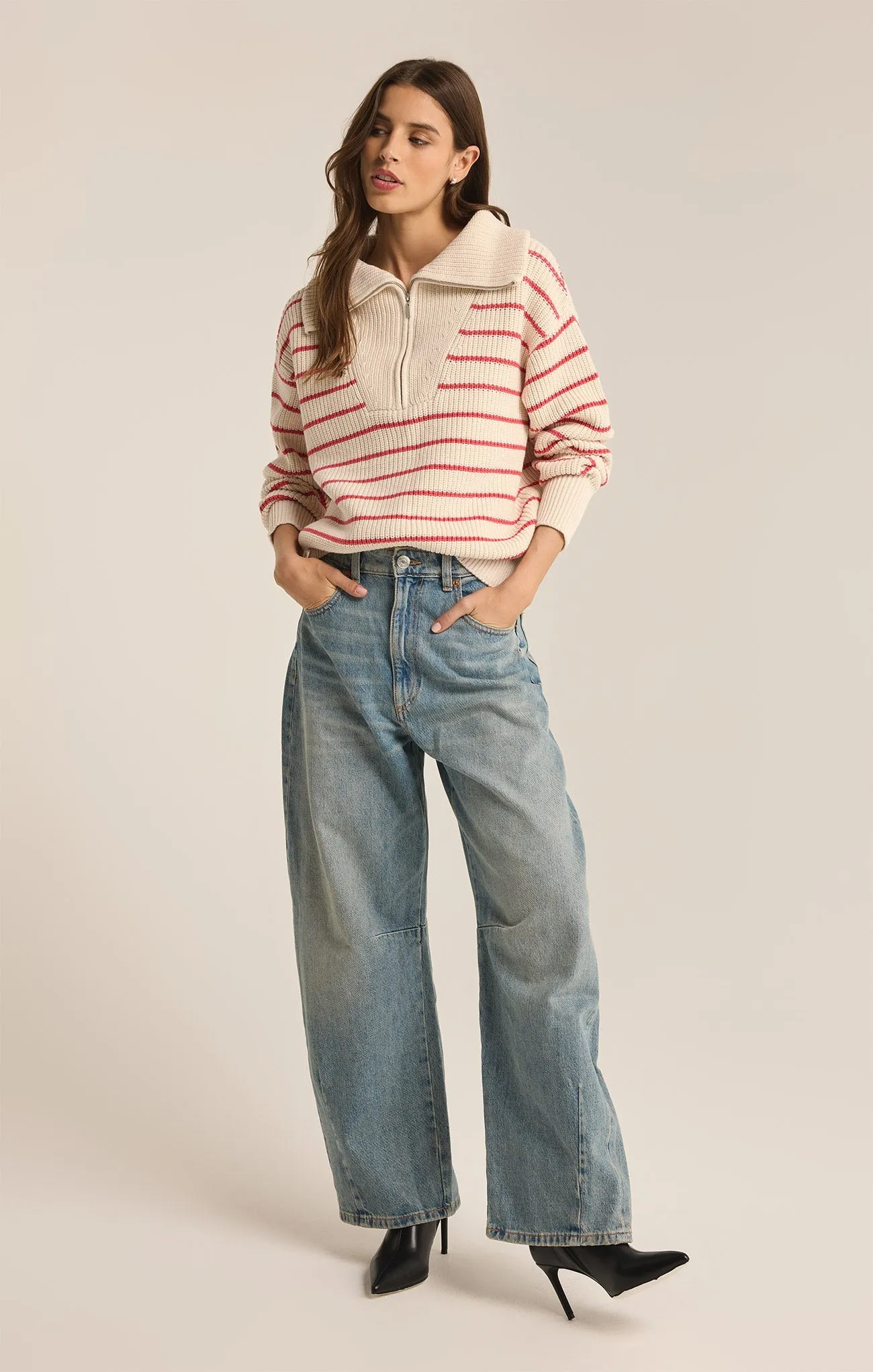 Villa Half Zip Stripe Sweater sold by Z Supply product image thumbnail 4
