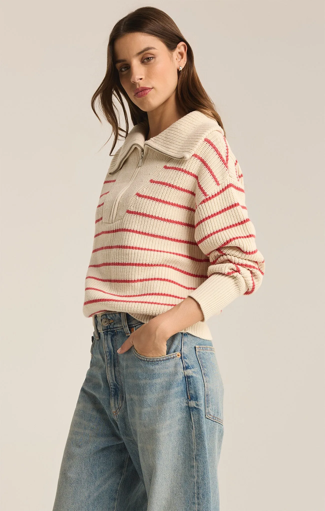 Villa Half Zip Stripe Sweater sold by Z Supply product image thumbnail 3