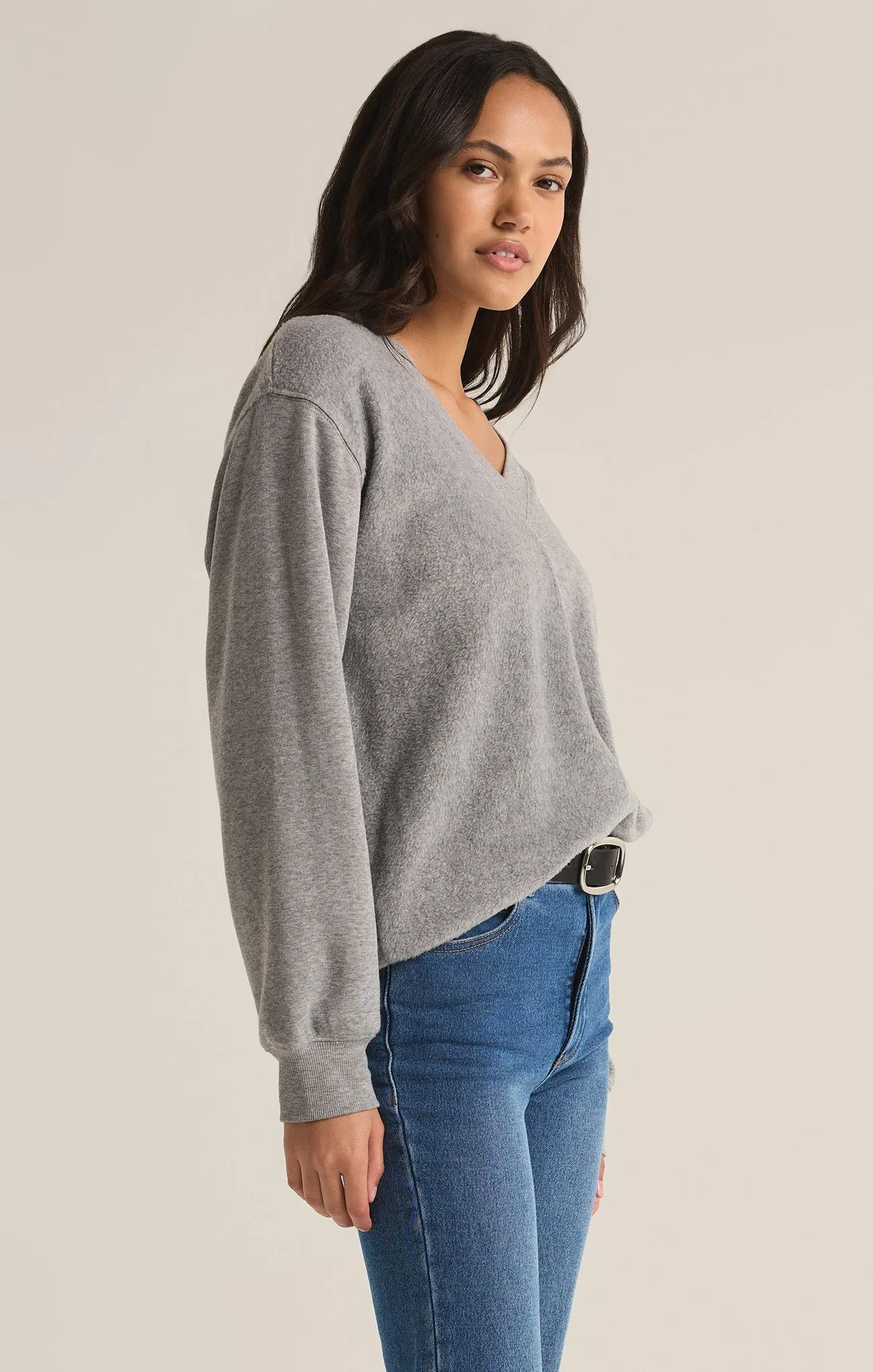 Off the Clock Cozy V-Neck Sweatshirt sold by Z Supply product image thumbnail 3