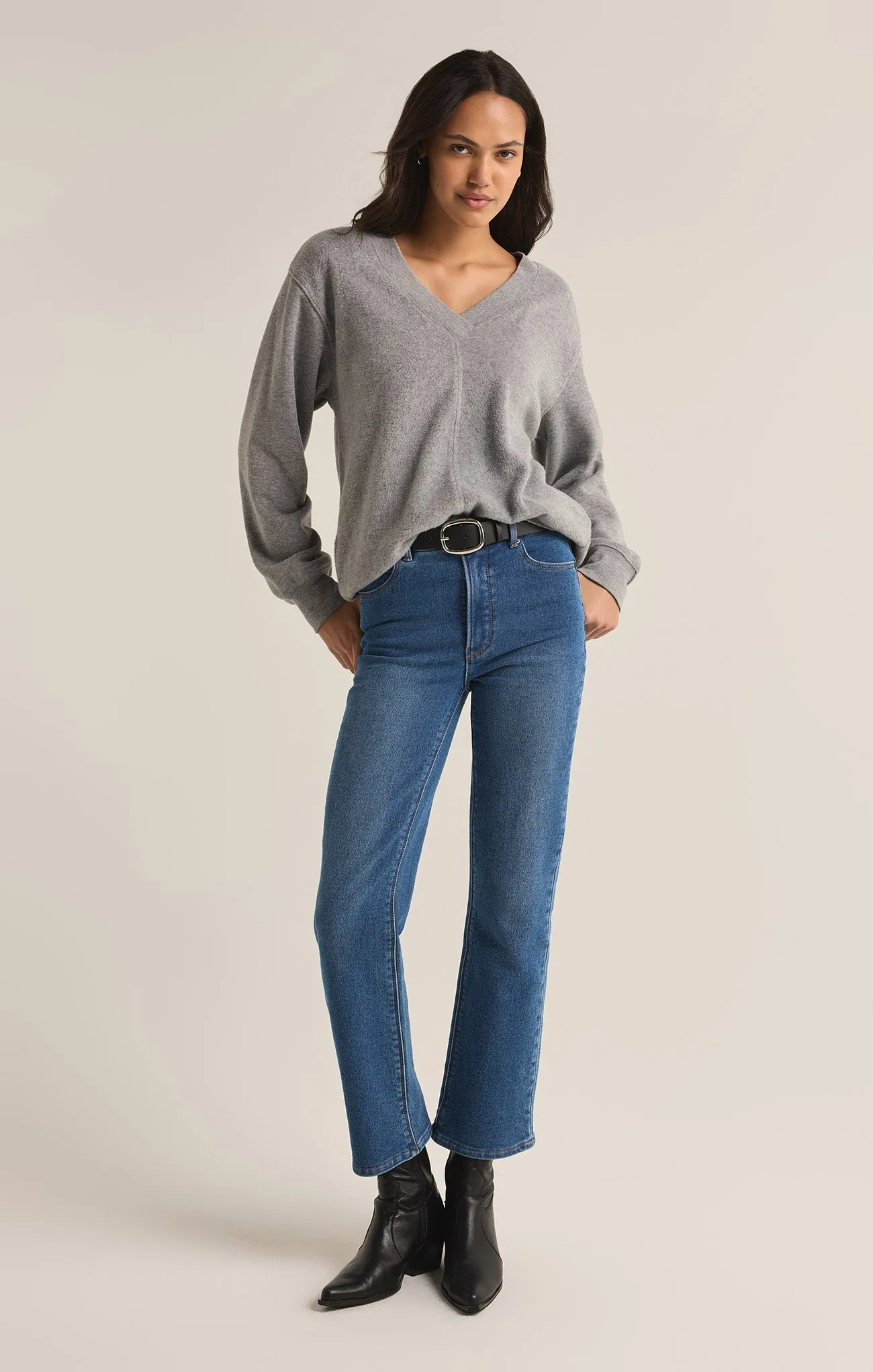 Off the Clock Cozy V-Neck Sweatshirt sold by Z Supply product image thumbnail 4