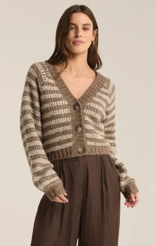 Este Metallic Stripe Cardigan sold by Z Supply