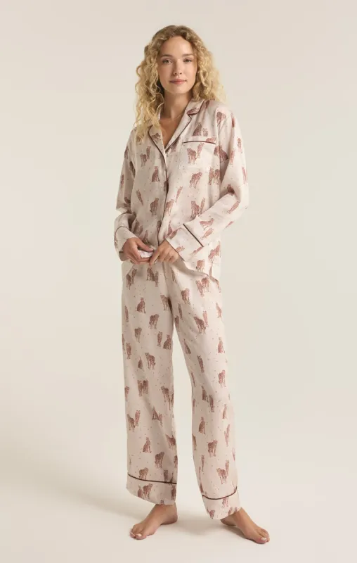 Dreamer Cheetah Satin Set sold by Z Supply