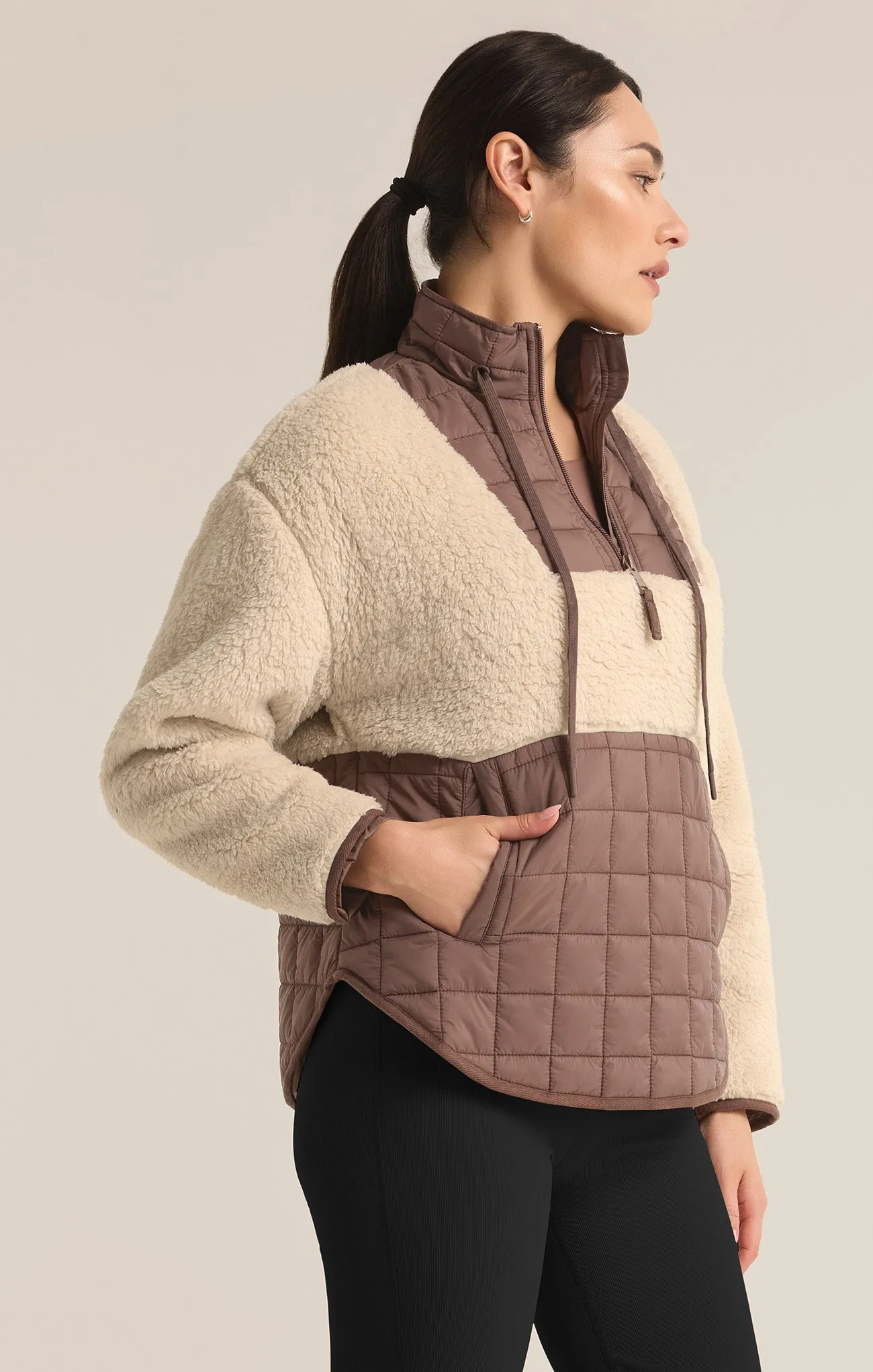 Road Tripper Sherpa Quilted Nylon Jacket sold by Z Supply product image thumbnail 3