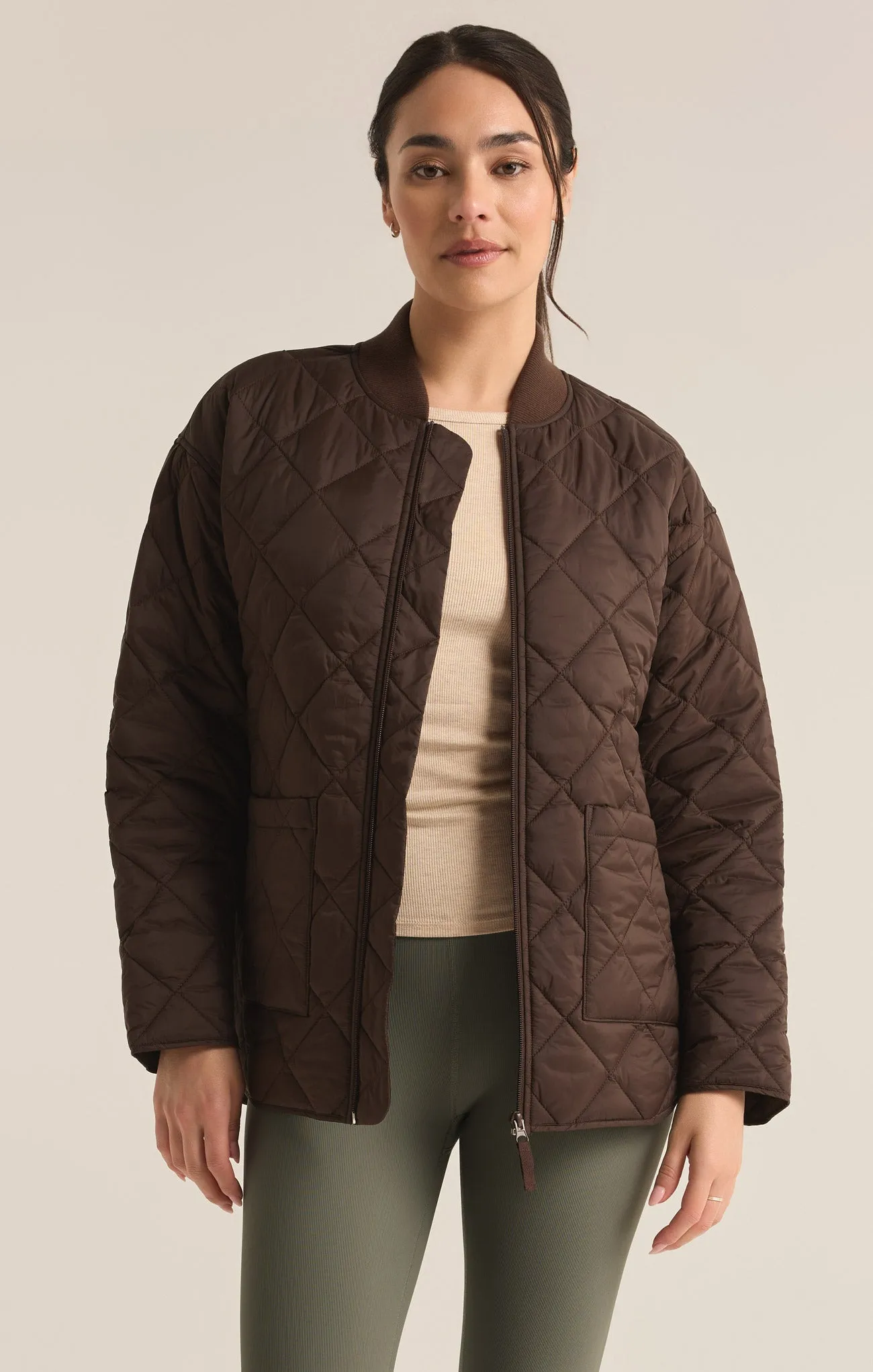 Sunrise Quilted Nylon Bomber Jacket sold by Z Supply product image thumbnail 3