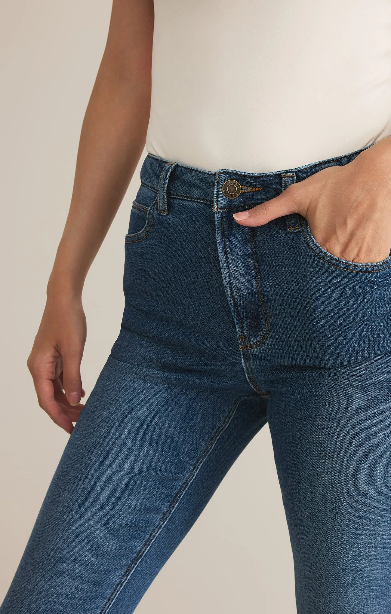 Lia Knit Denim Ankle Kick Flare sold by Z Supply product image thumbnail 4