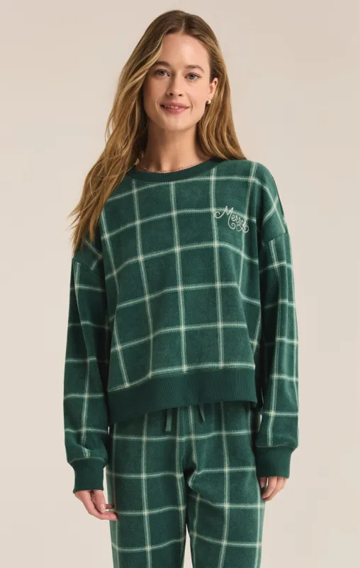 Plaid Plush Merry Top sold by Z Supply