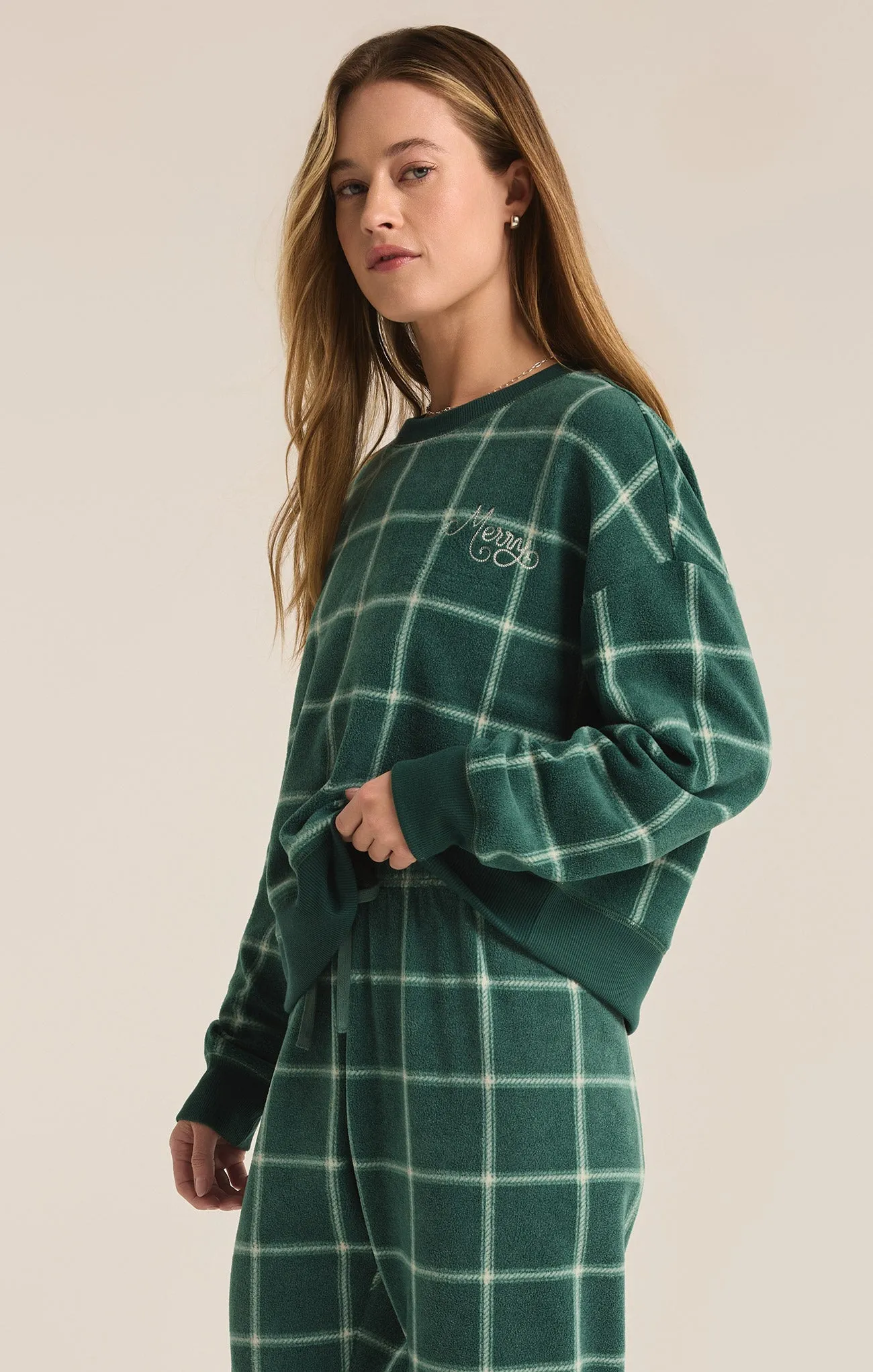 Plaid Plush Merry Top sold by Z Supply product image thumbnail 3