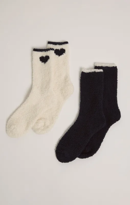 2-Pack Navy Heart Socks sold by Z Supply