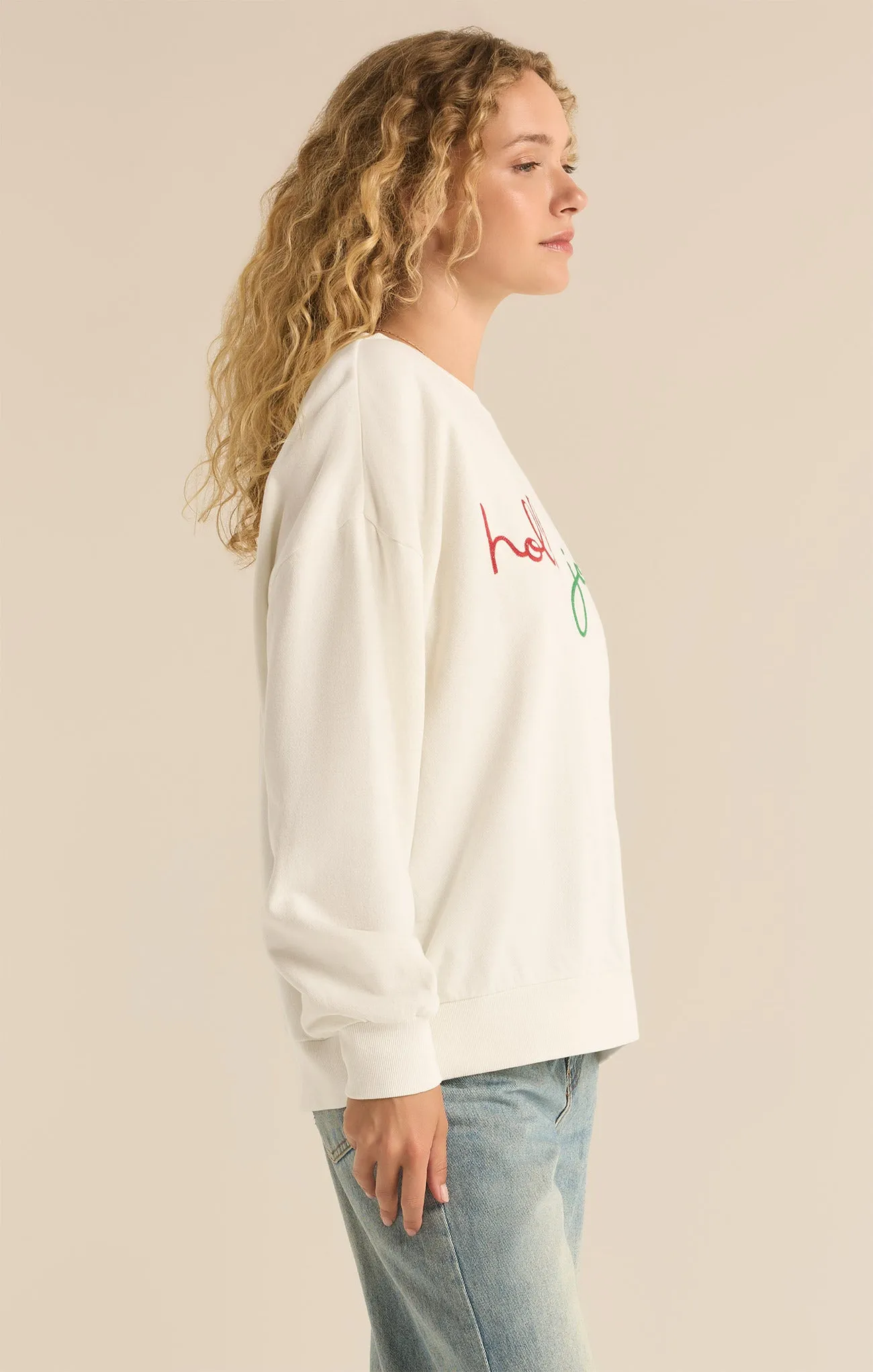 Holly Crewneck Embroidered Sweatshirt sold by Z Supply product image thumbnail 3