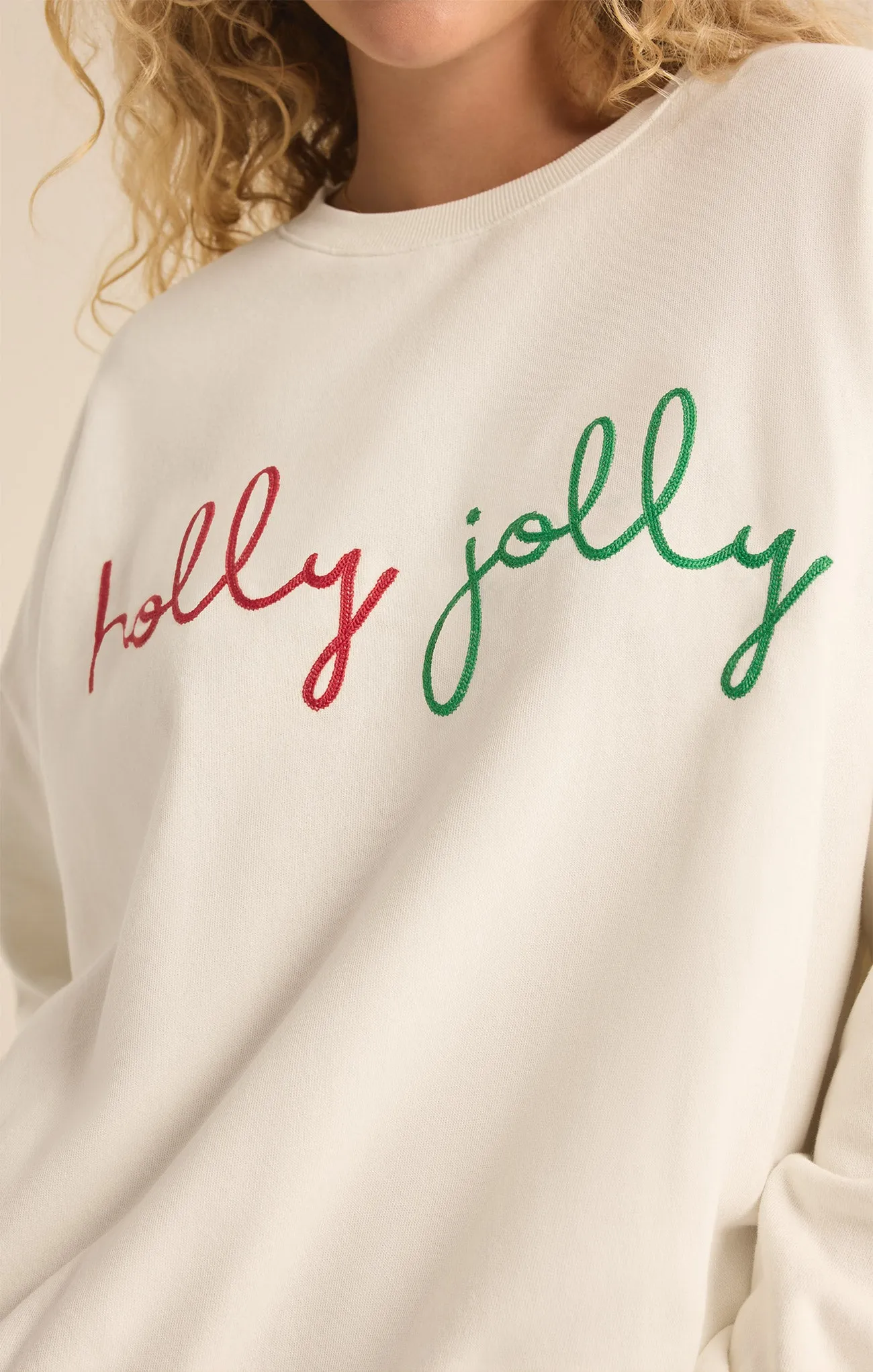 Holly Crewneck Embroidered Sweatshirt sold by Z Supply product image thumbnail 5