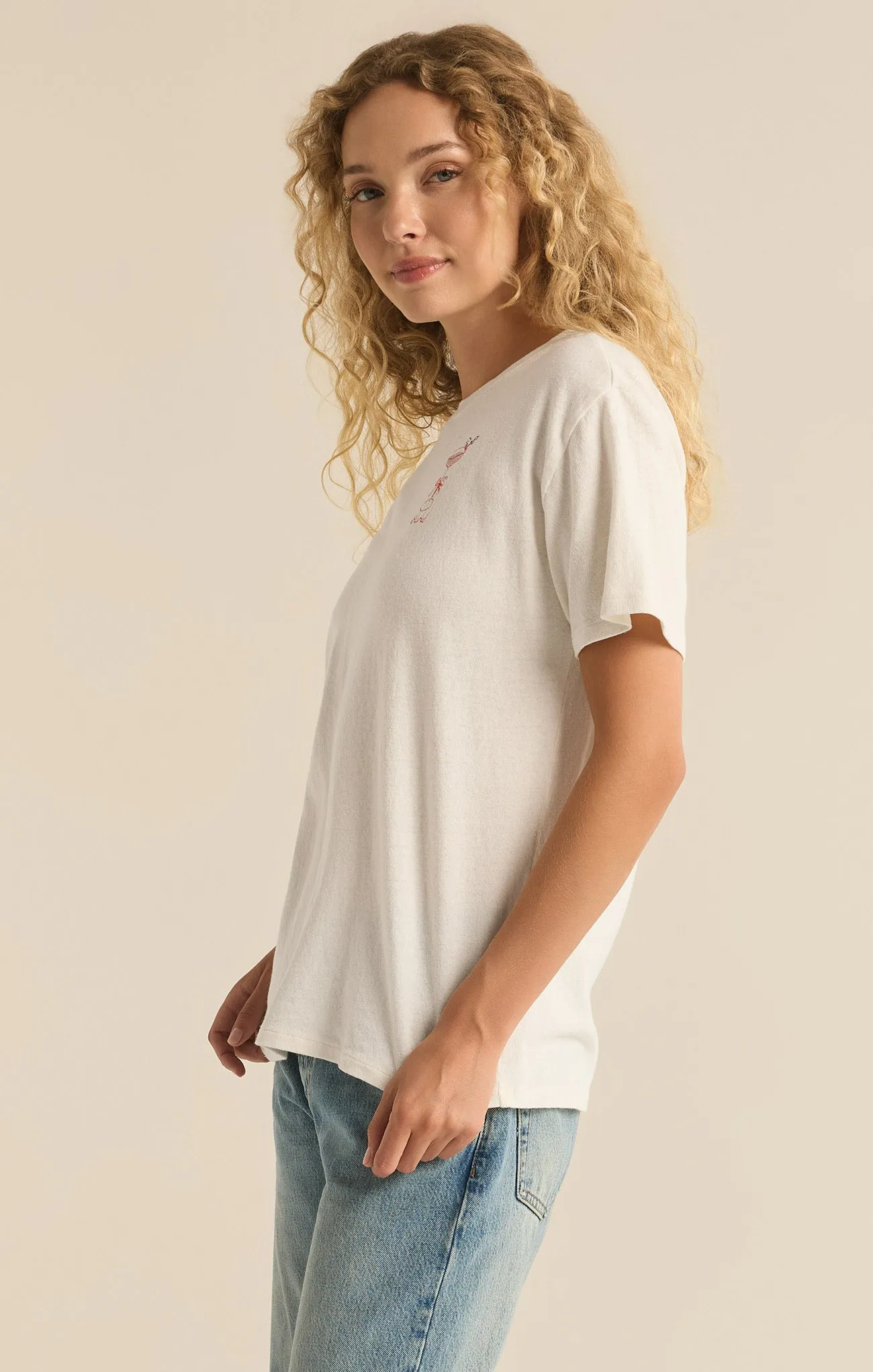 Cocktail Relaxed Embroidered Tee sold by Z Supply product image thumbnail 3