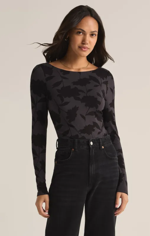 Baela Shadow Floral Bodysuit sold by Z Supply
