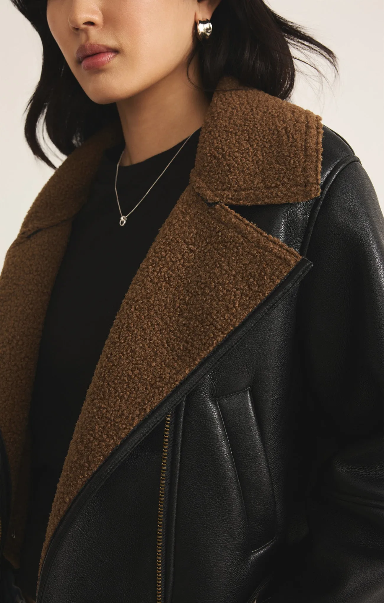 Ace Faux Leather Moto Jacket sold by Z Supply product image thumbnail 5