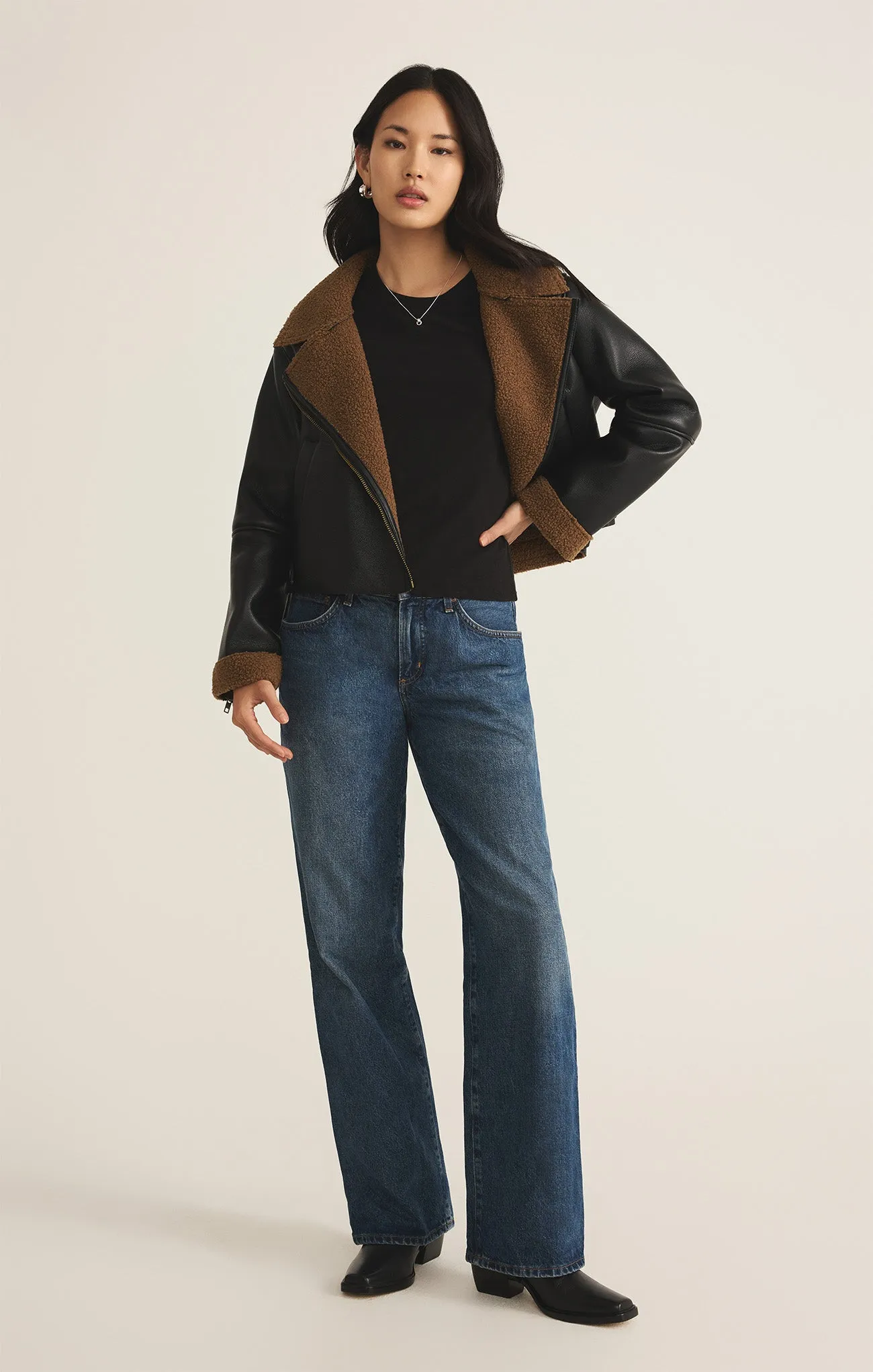 Ace Faux Leather Moto Jacket sold by Z Supply product image thumbnail 4