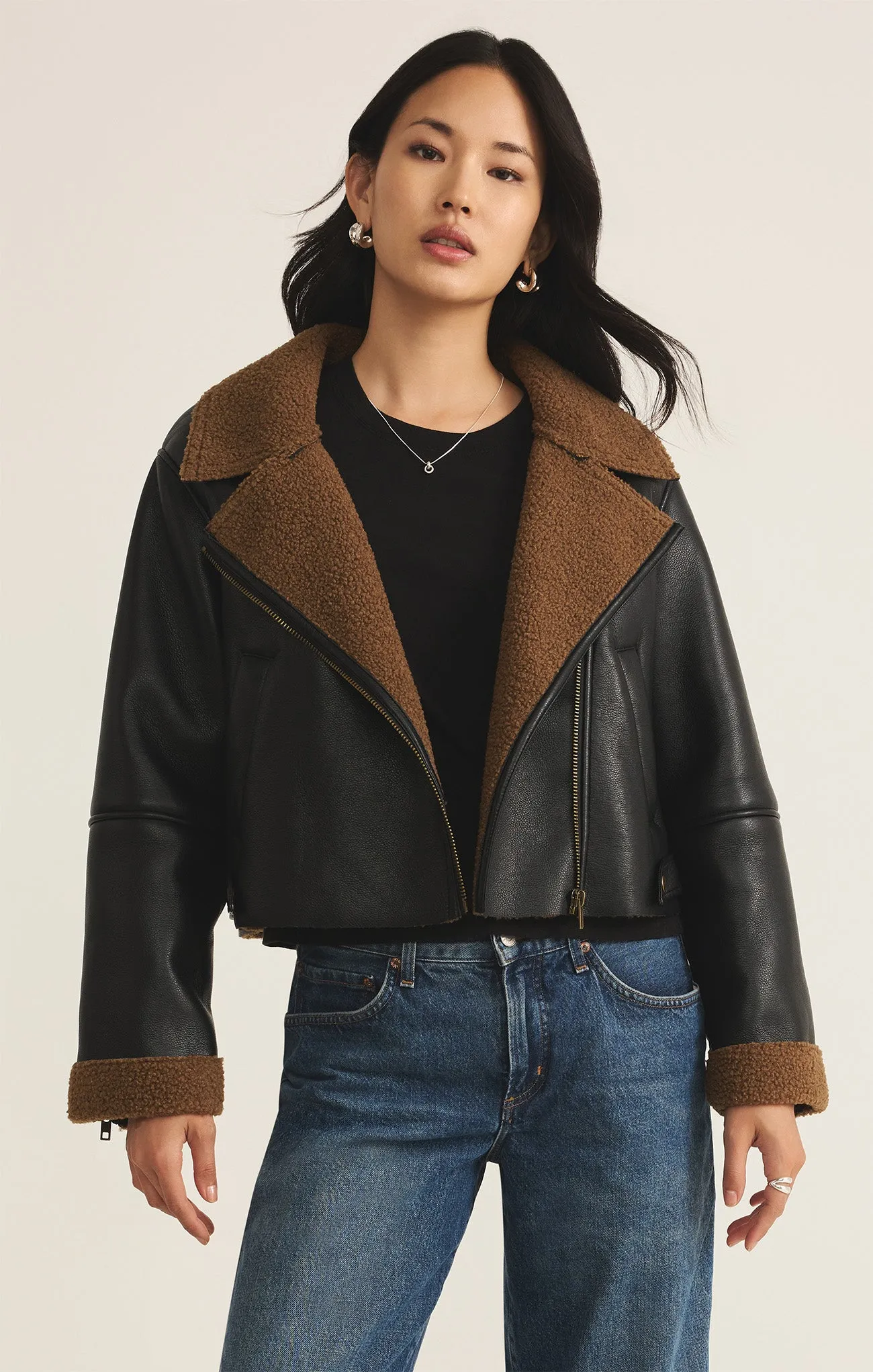 Ace Faux Leather Moto Jacket sold by Z Supply