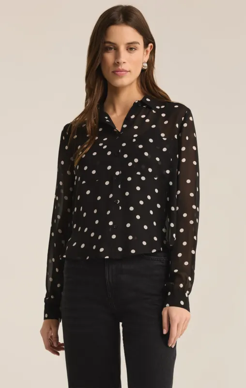 Vivienne Polka Dot Crepe Top sold by Z Supply