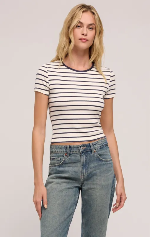 Saxton Striped Rib Tee sold by Z Supply