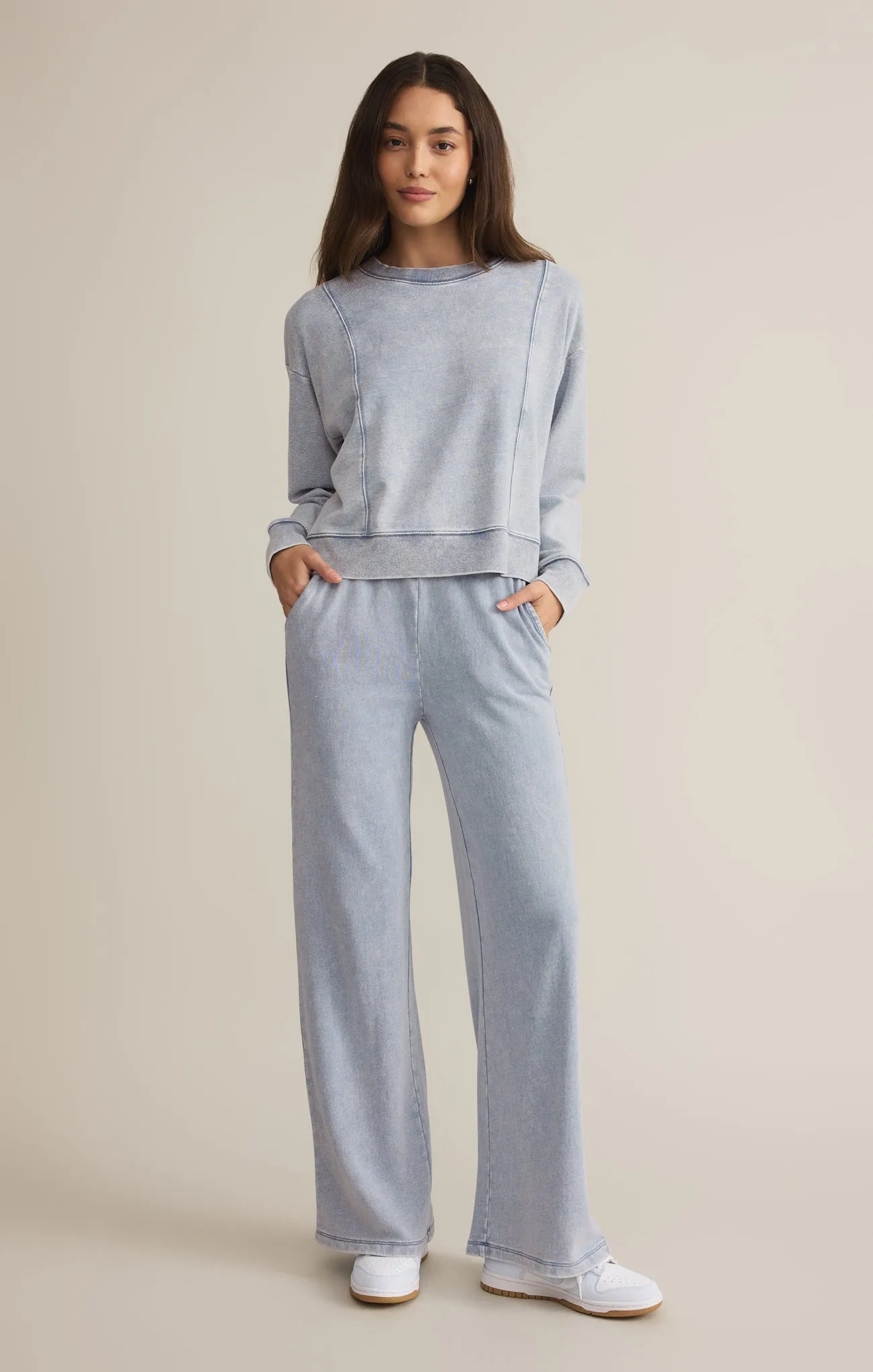 LAX Knit Denim Sweatshirt sold by Z Supply product image thumbnail 4