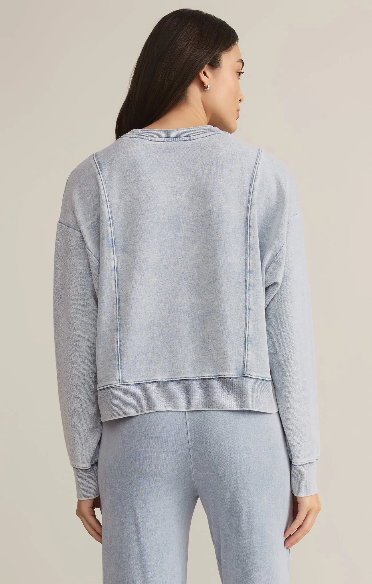 LAX Knit Denim Sweatshirt sold by Z Supply product image thumbnail 2
