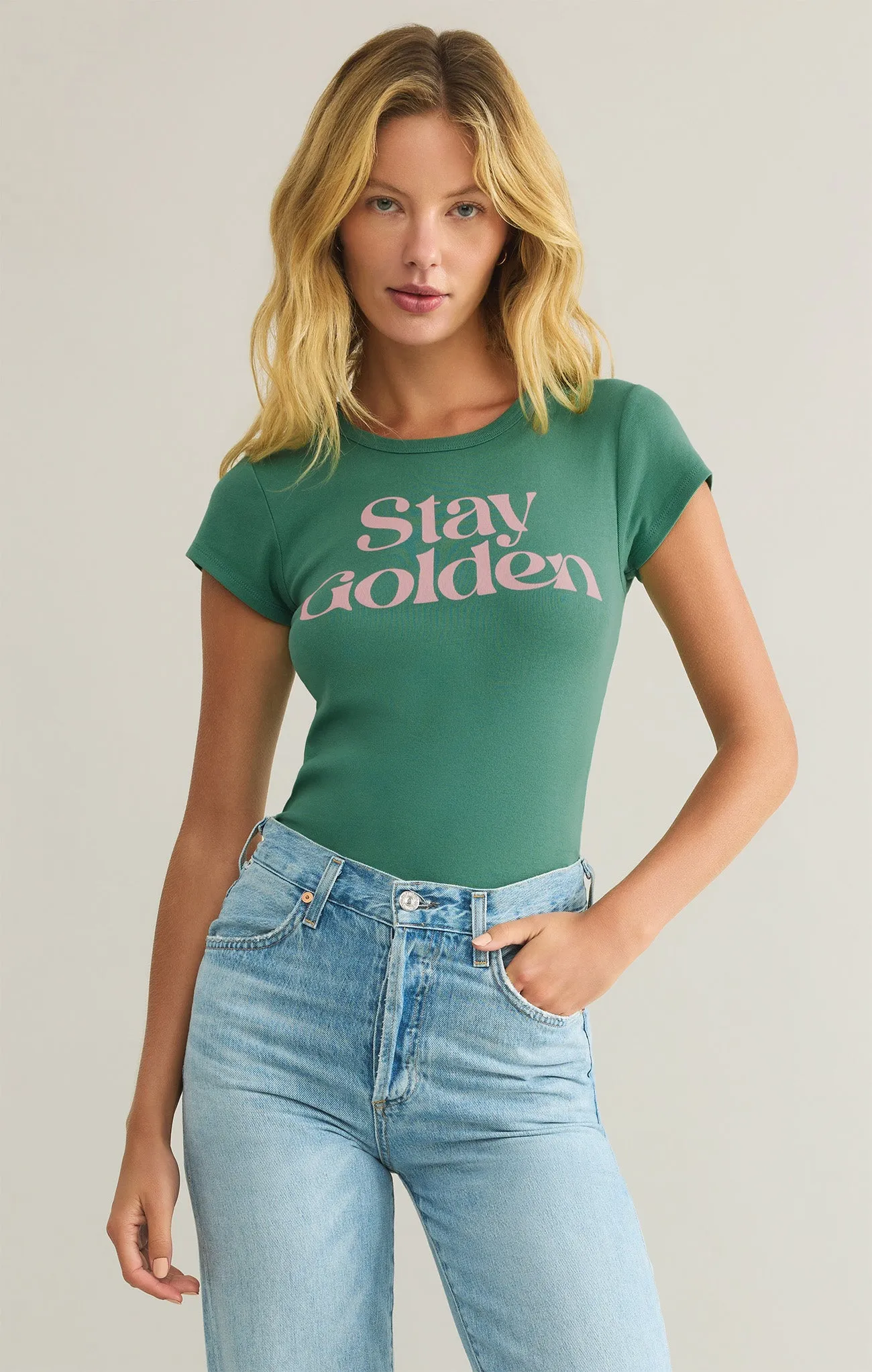 Stay Golden Cheeky Tee sold by Z Supply product image thumbnail 3