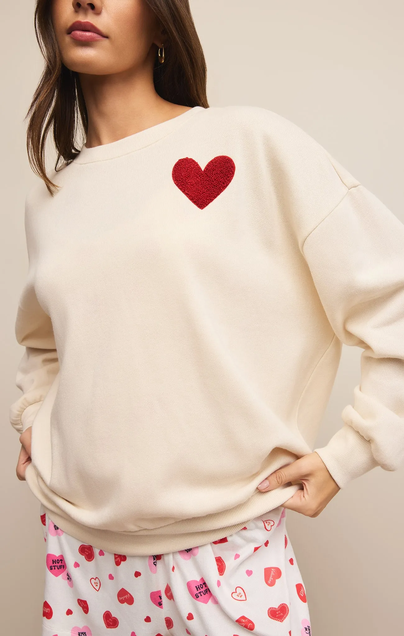 Oversized Heart Sweatshirt sold by Z Supply product image thumbnail 5