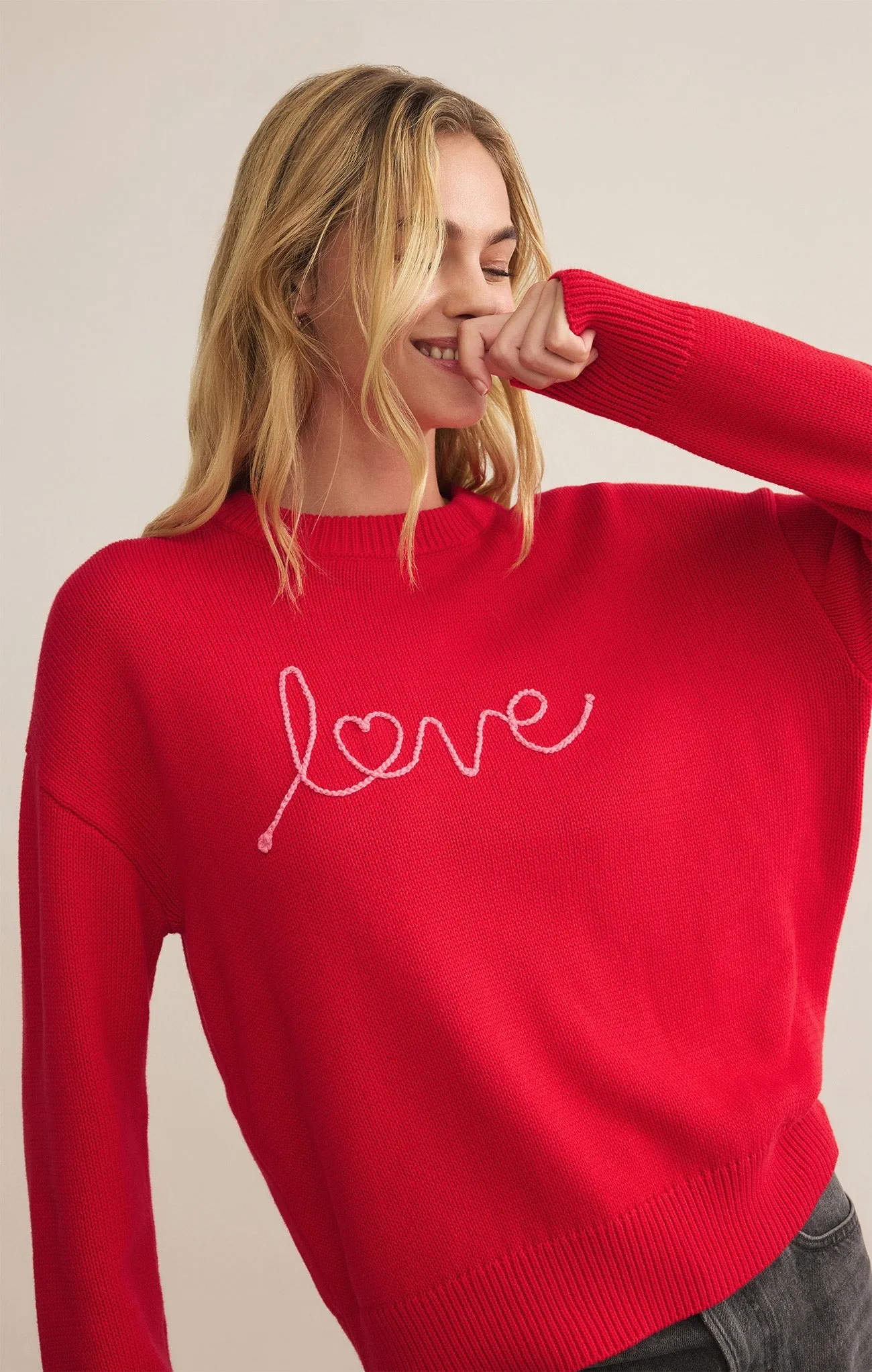 Love Notes Boyfriend Sweater sold by Z Supply product image thumbnail 5