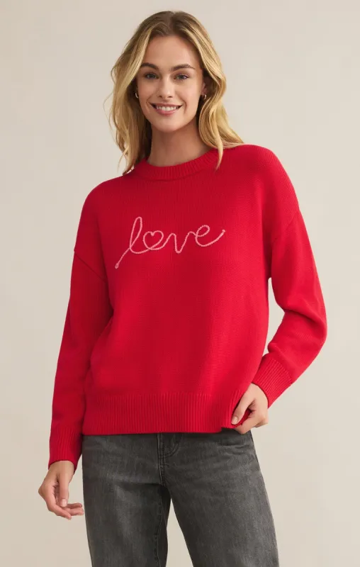 Love Notes Boyfriend Sweater sold by Z Supply