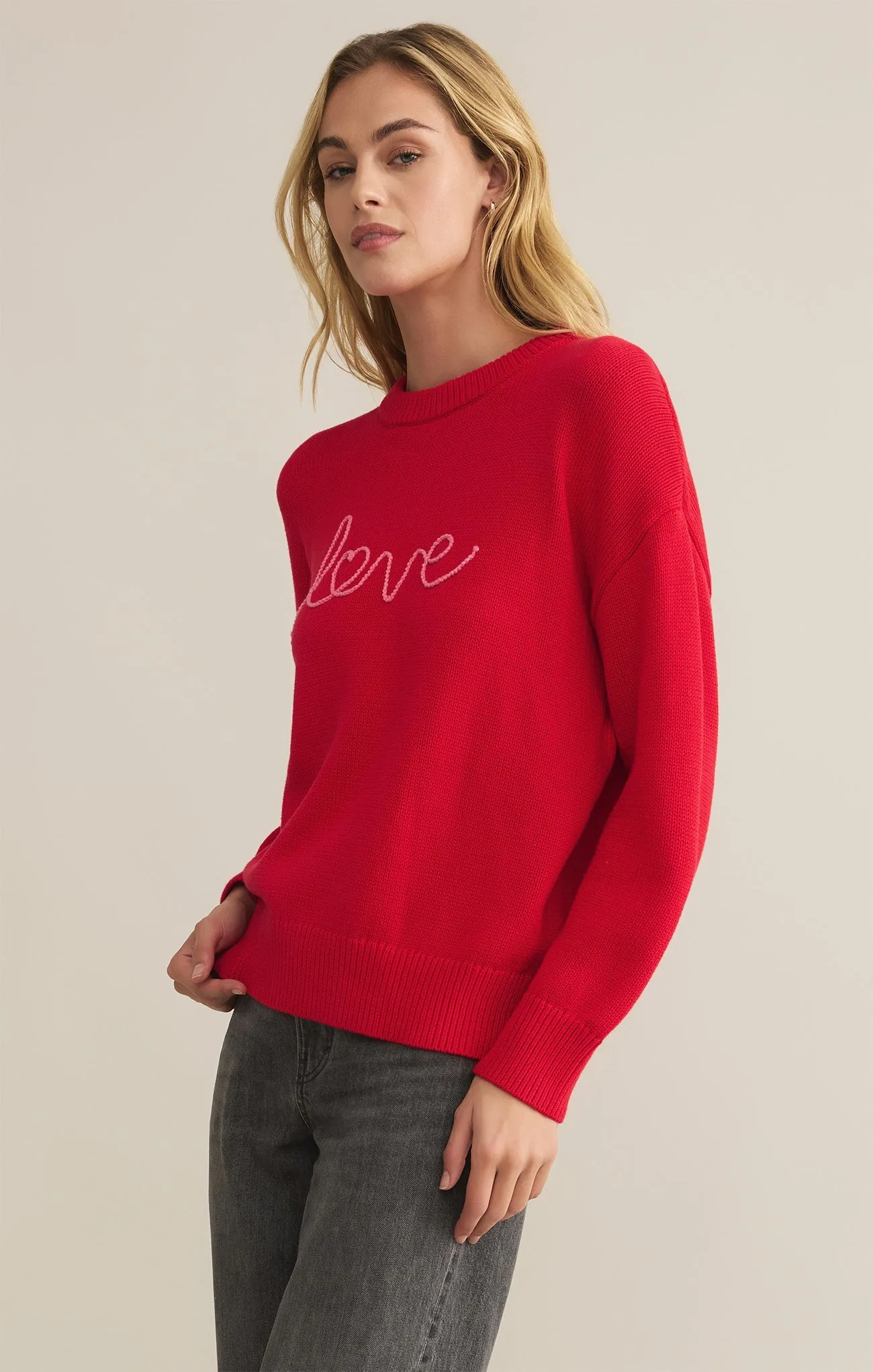 Love Notes Boyfriend Sweater sold by Z Supply product image thumbnail 3