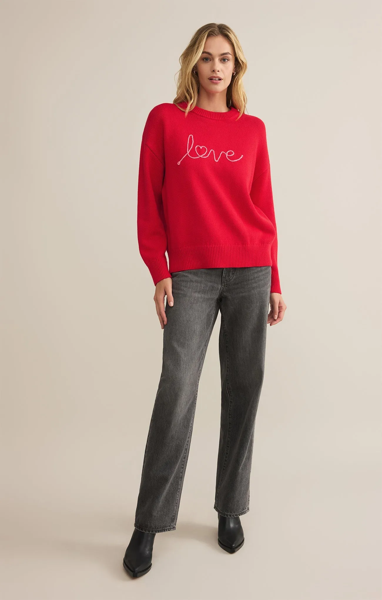 Love Notes Boyfriend Sweater sold by Z Supply product image thumbnail 4
