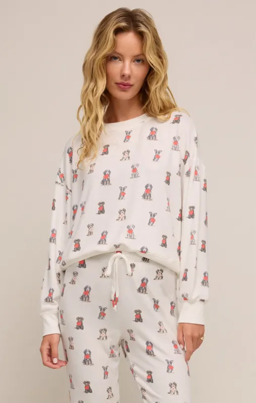 Elle Puppy Love Long Sleeve Top sold by Z Supply