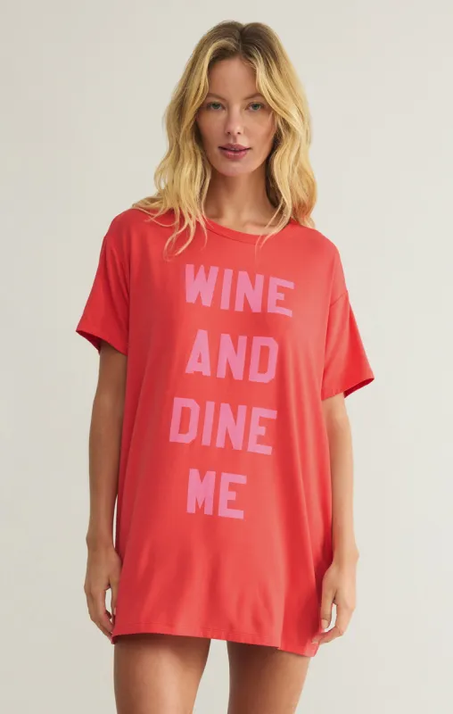 Wine & Dine Night Tee sold by Z Supply