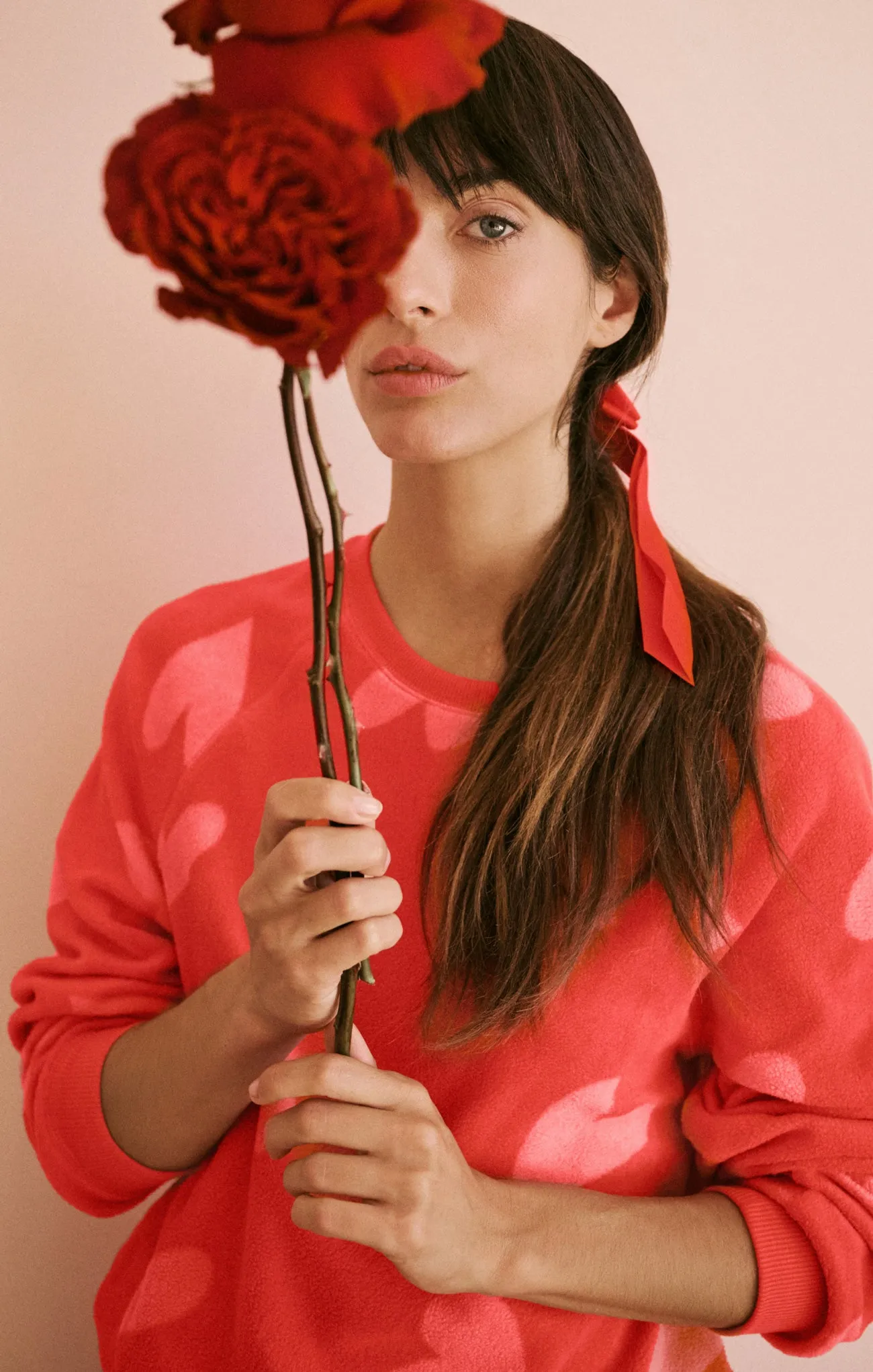 I'm Yours Plush Heart Long Sleeve Top sold by Z Supply