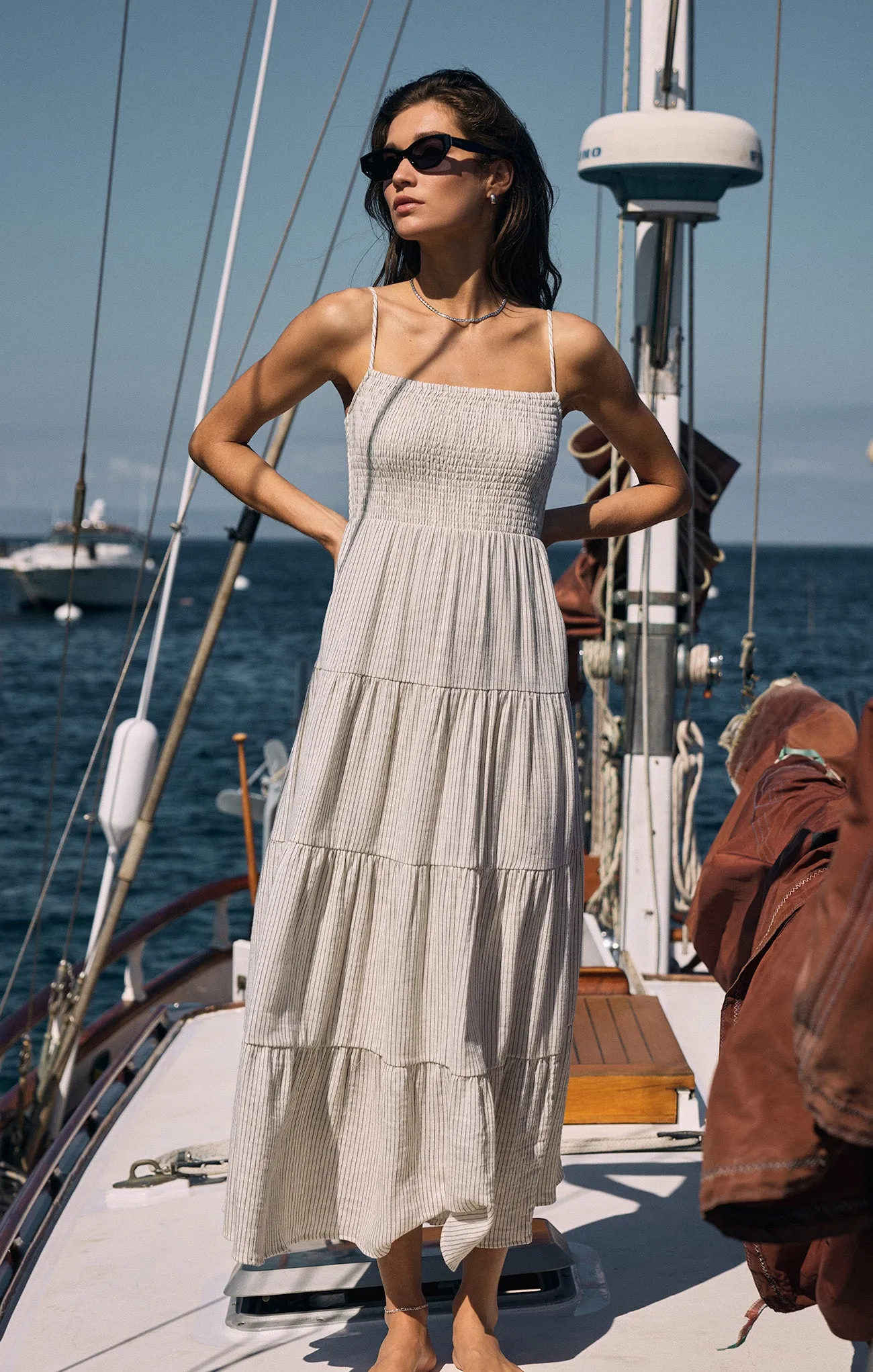 Balos Striped Gauze Maxi Dress sold by Z Supply