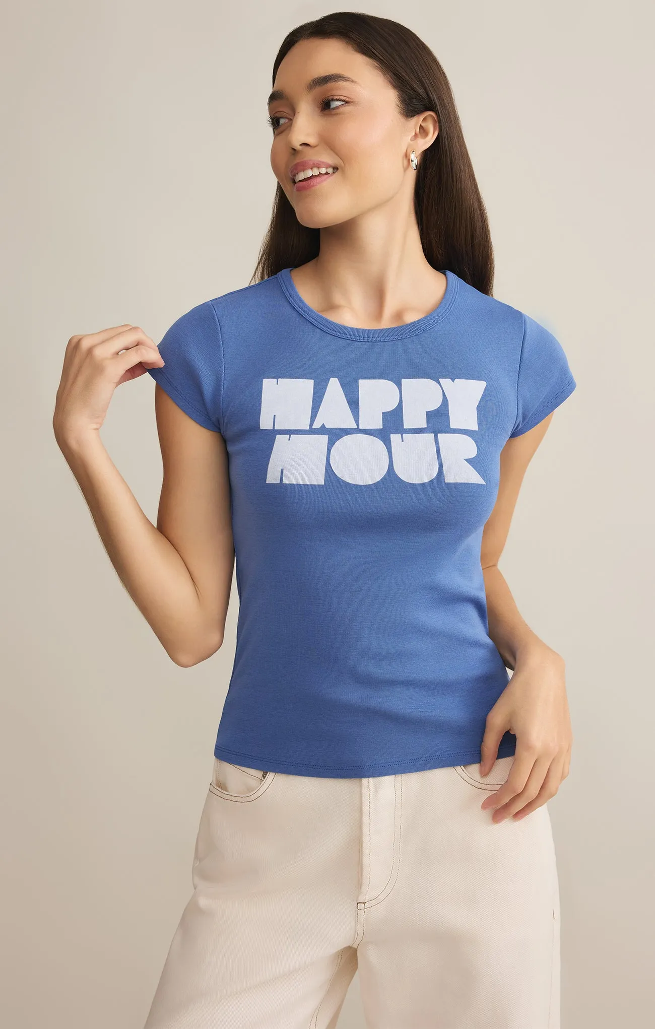 Happy Hour Cheeky Tee sold by Z Supply product image thumbnail 5