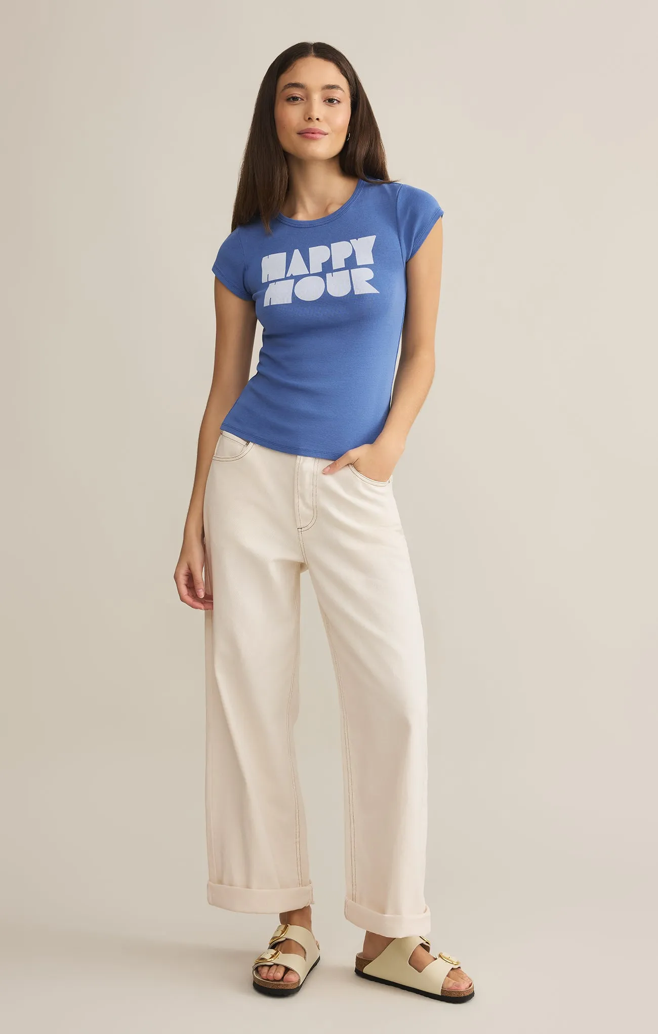 Happy Hour Cheeky Tee sold by Z Supply product image thumbnail 4