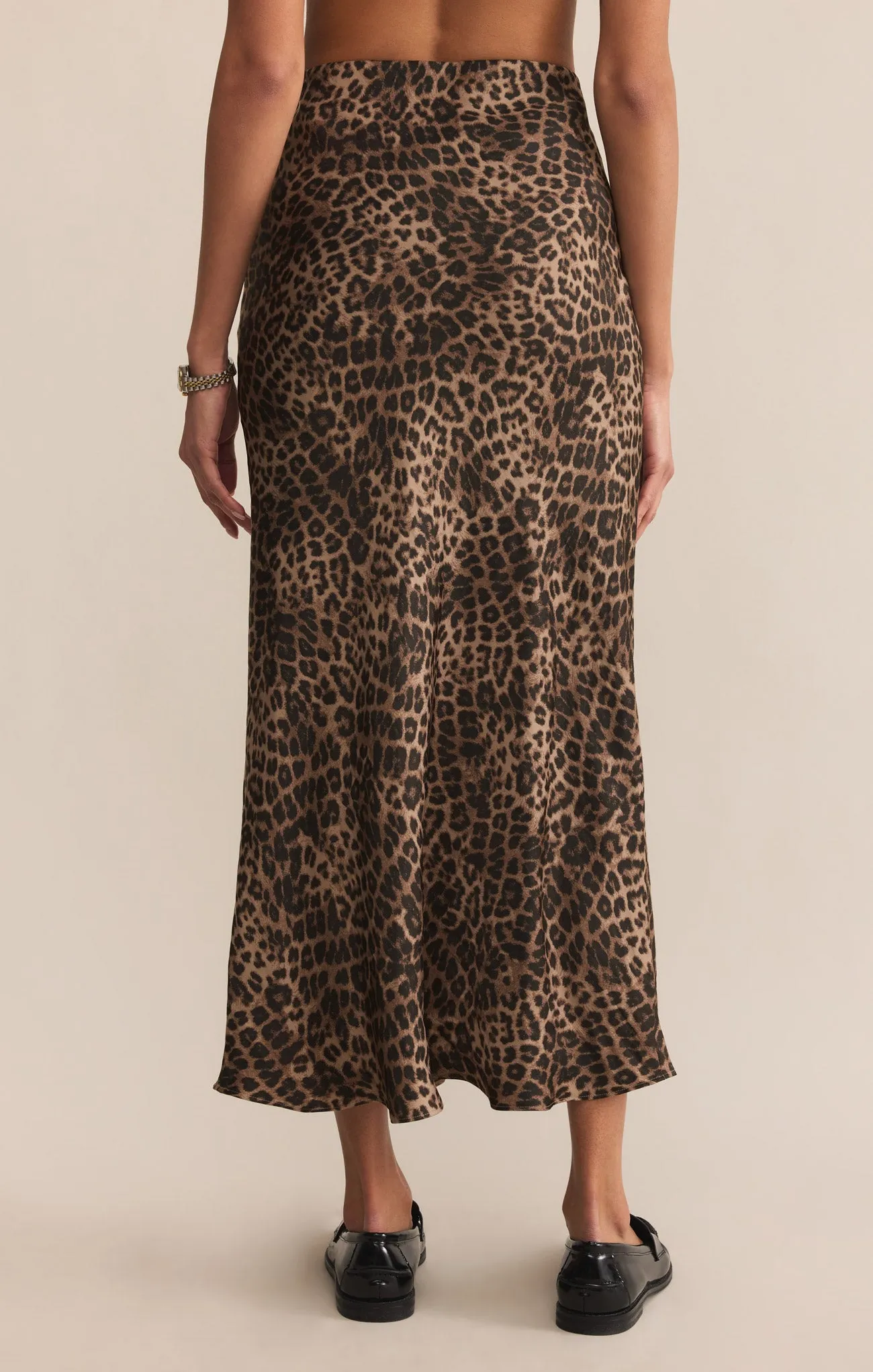 Leopard Europa Luxe Sheen Midi Skirt sold by Z Supply product image thumbnail 2