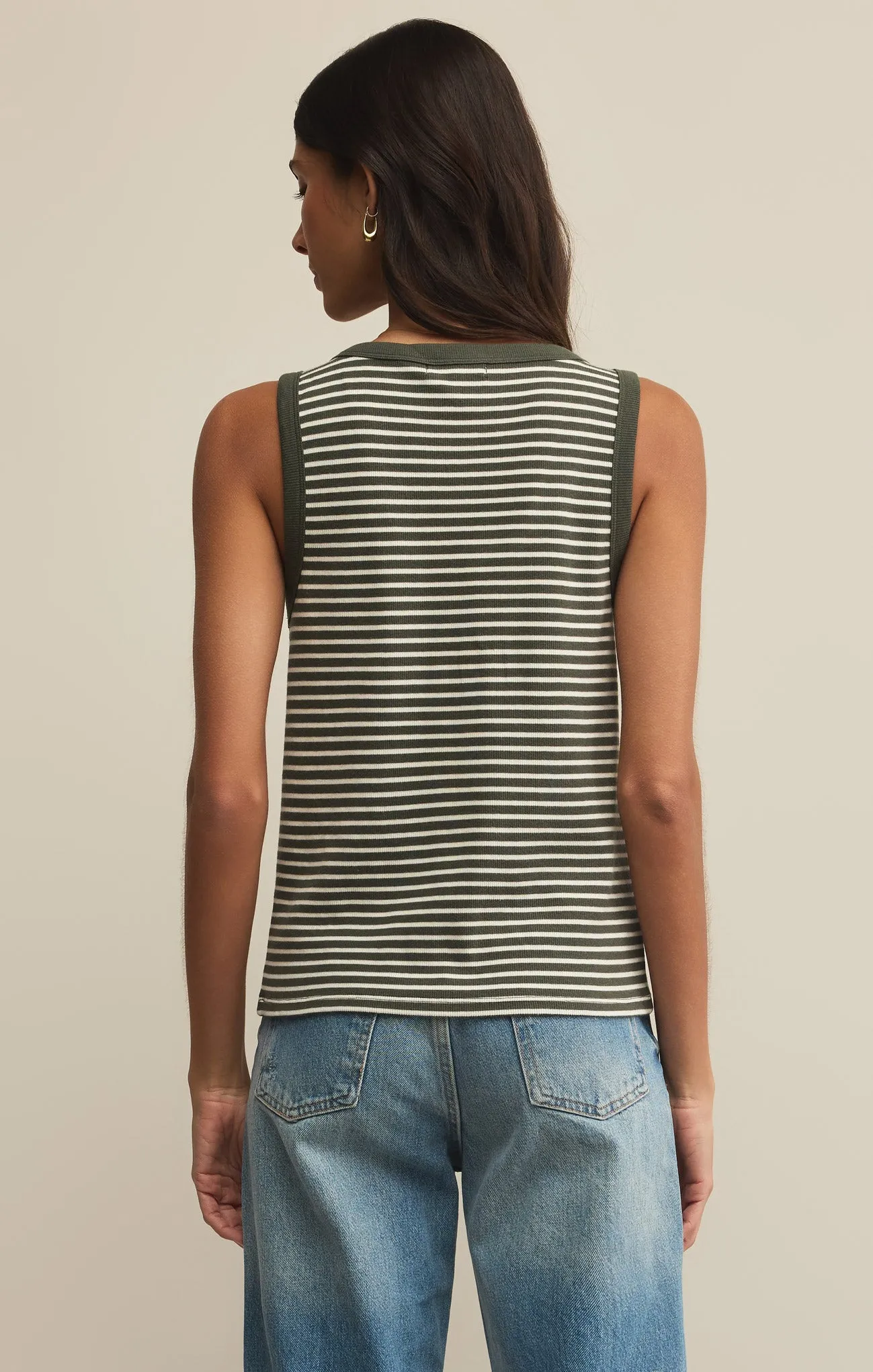 Elin Stripe Rib Tank sold by Z Supply product image thumbnail 2