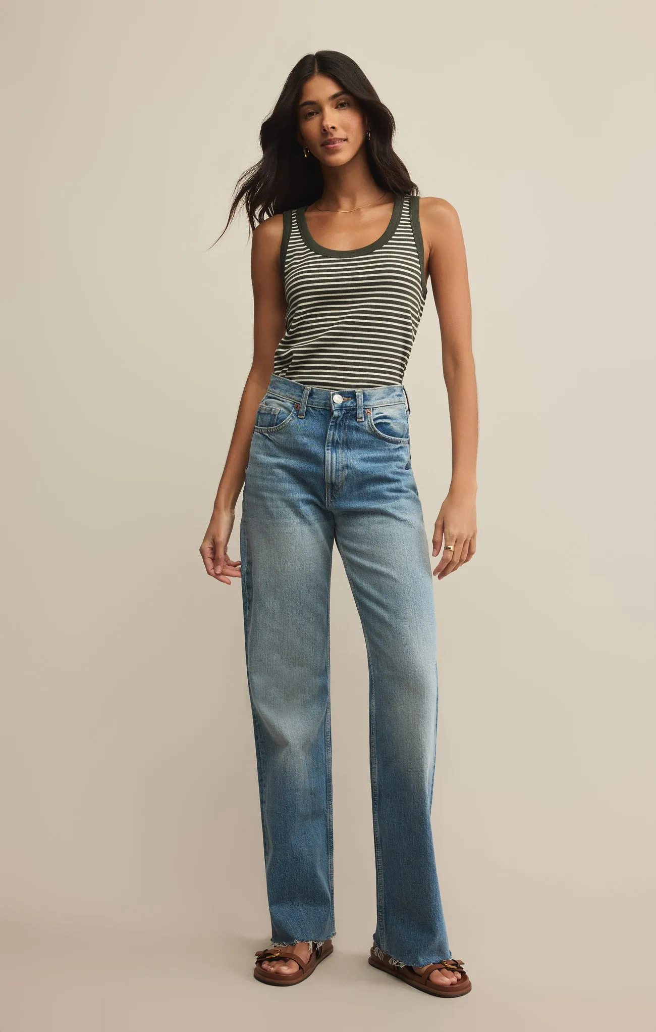 Elin Stripe Rib Tank sold by Z Supply product image thumbnail 4