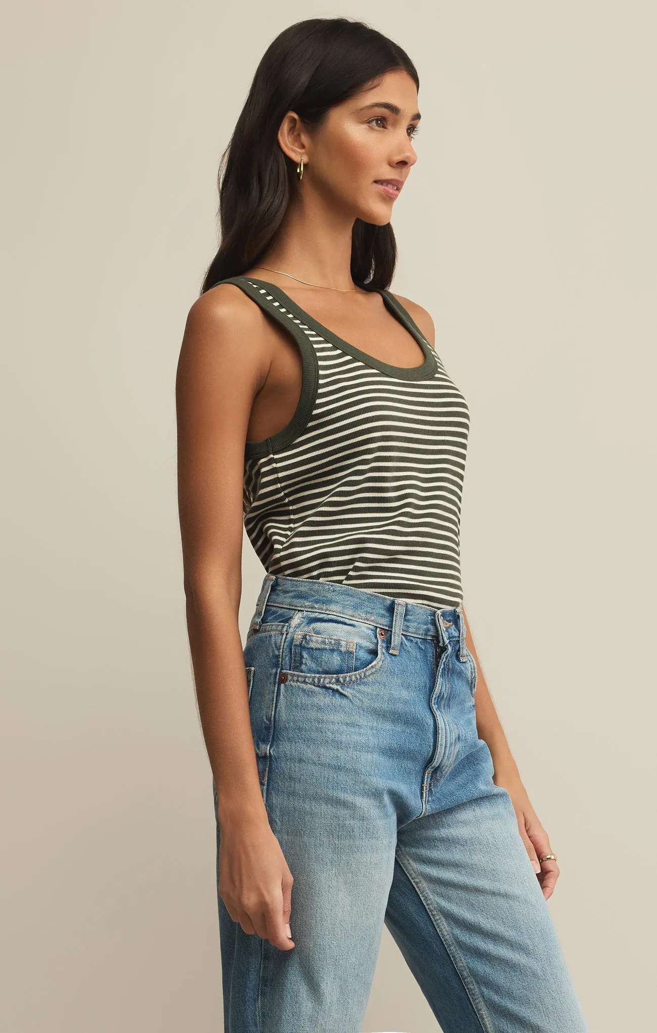 Elin Stripe Rib Tank sold by Z Supply product image thumbnail 3