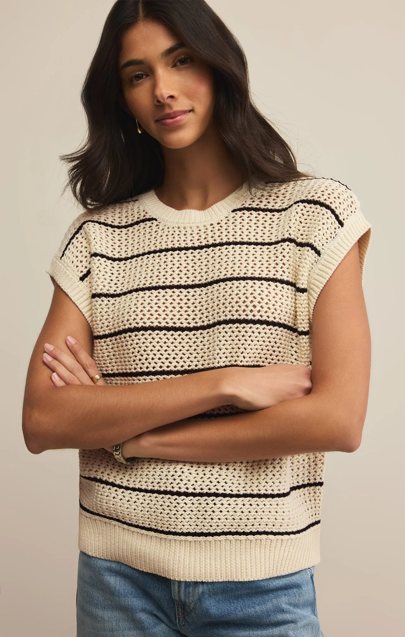 Ines Striped Crochet Sweater Top sold by Z Supply product image thumbnail 5