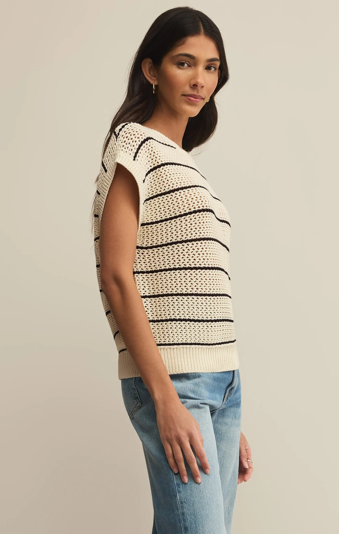 Ines Striped Crochet Sweater Top sold by Z Supply product image thumbnail 3