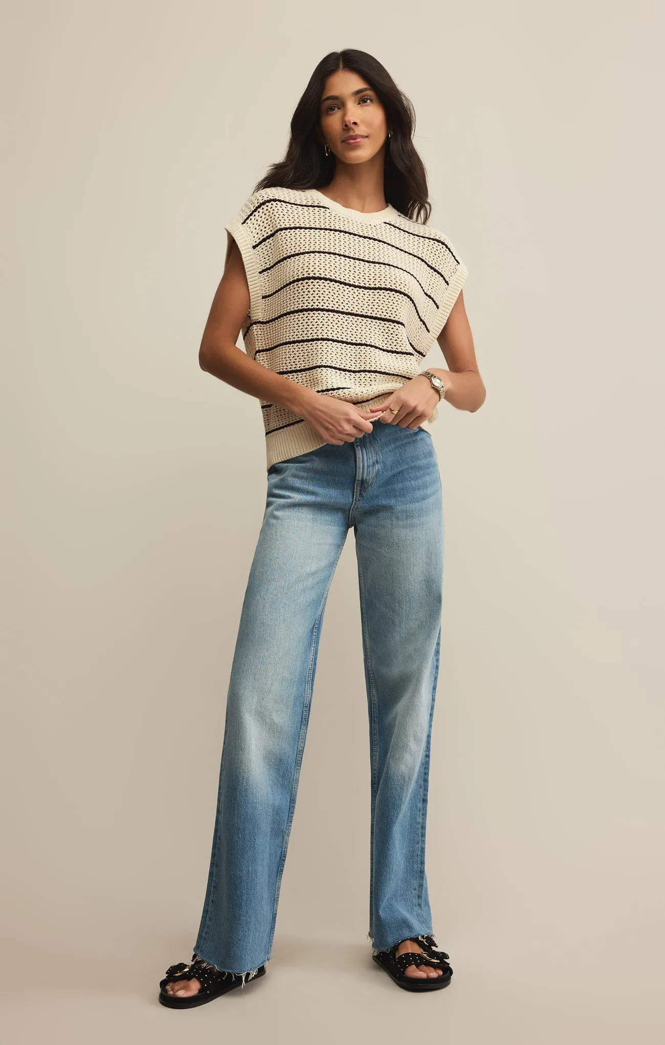 Ines Striped Crochet Sweater Top sold by Z Supply product image thumbnail 4