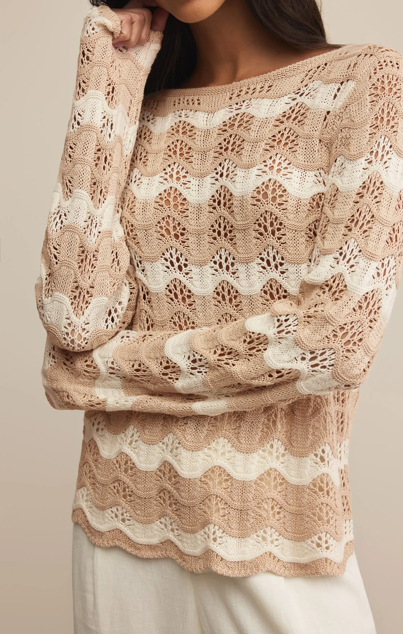 Azura Stripe Crochet Top sold by Z Supply product image thumbnail 5