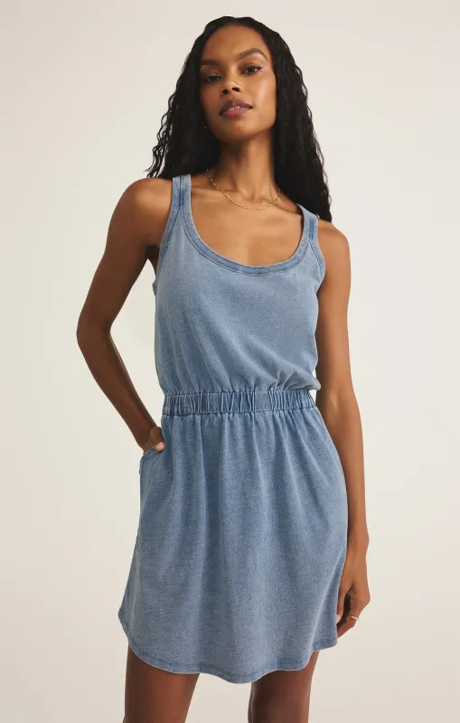 Keegan Jersey Denim Mini Dress sold by Z Supply