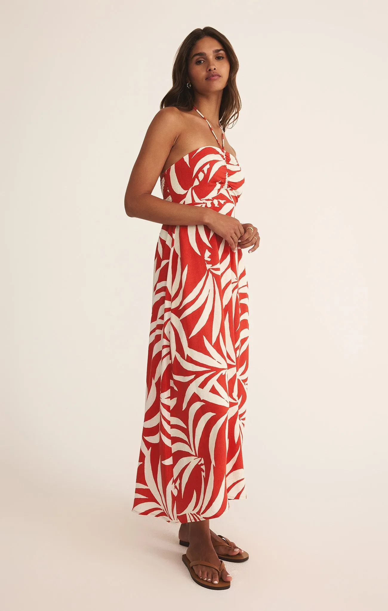 Elodi Palm Floral Midi Dress sold by Z Supply product image thumbnail 3